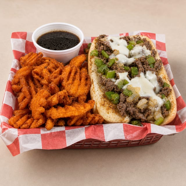 Prime Rib Philly Cheese Steak.
