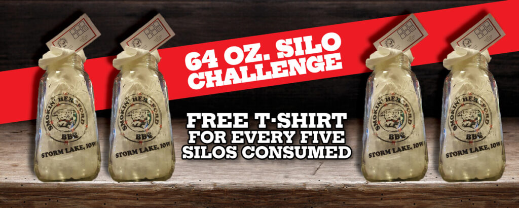 a graphic for the silo challenge at Smokin' Hereford BBQ in Storm Lake, IA