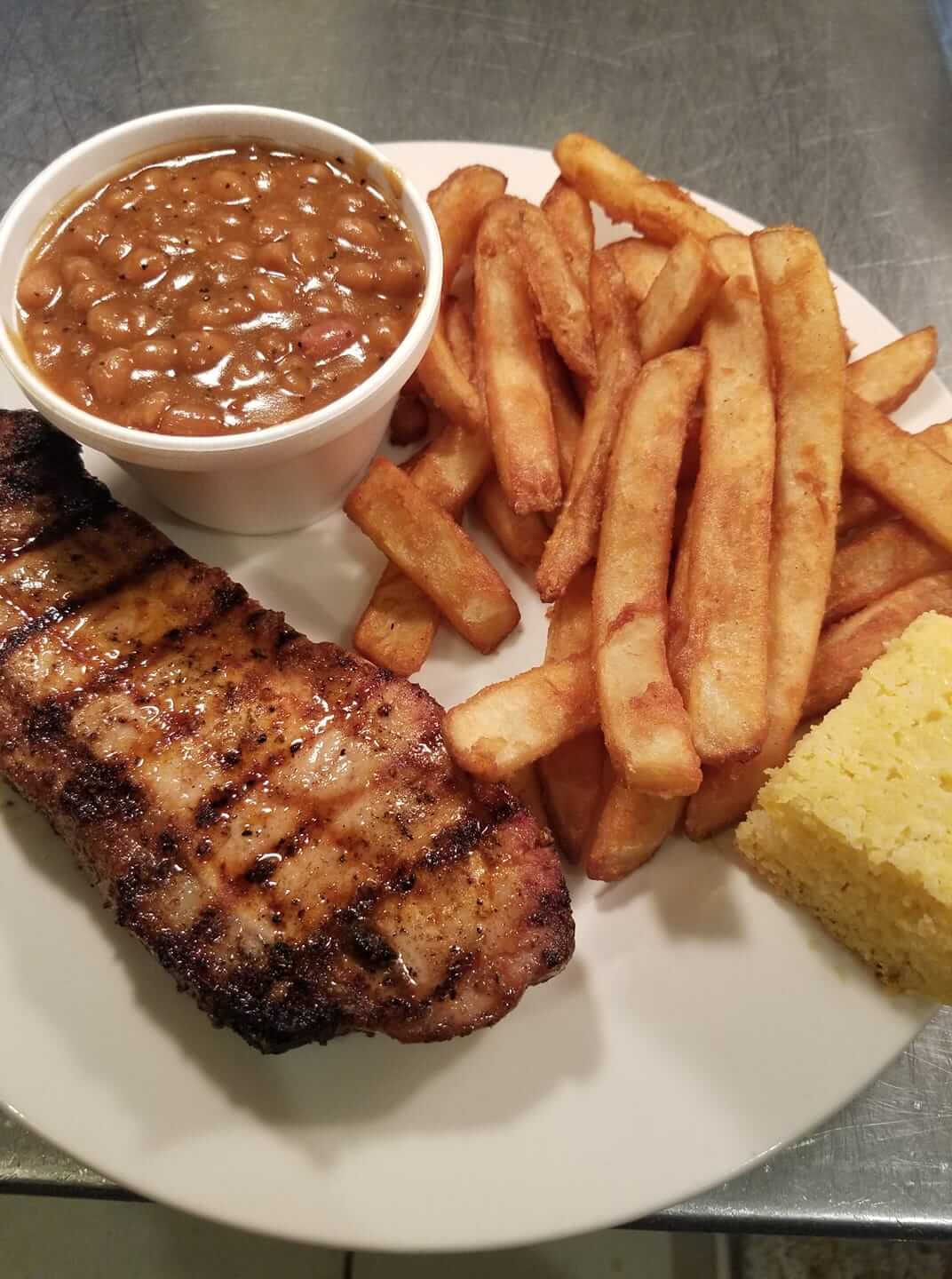 a prepared meal for Smokin' Hereford BBQ in Storm Lake, IA